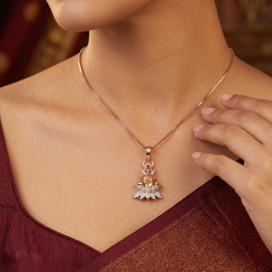 Varalakshmi Diamond Pendant