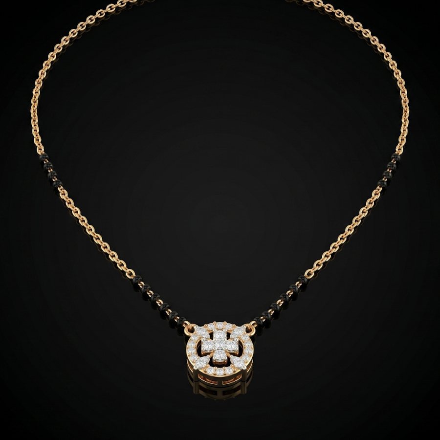Vedavathi Diamond Pendant with Chain