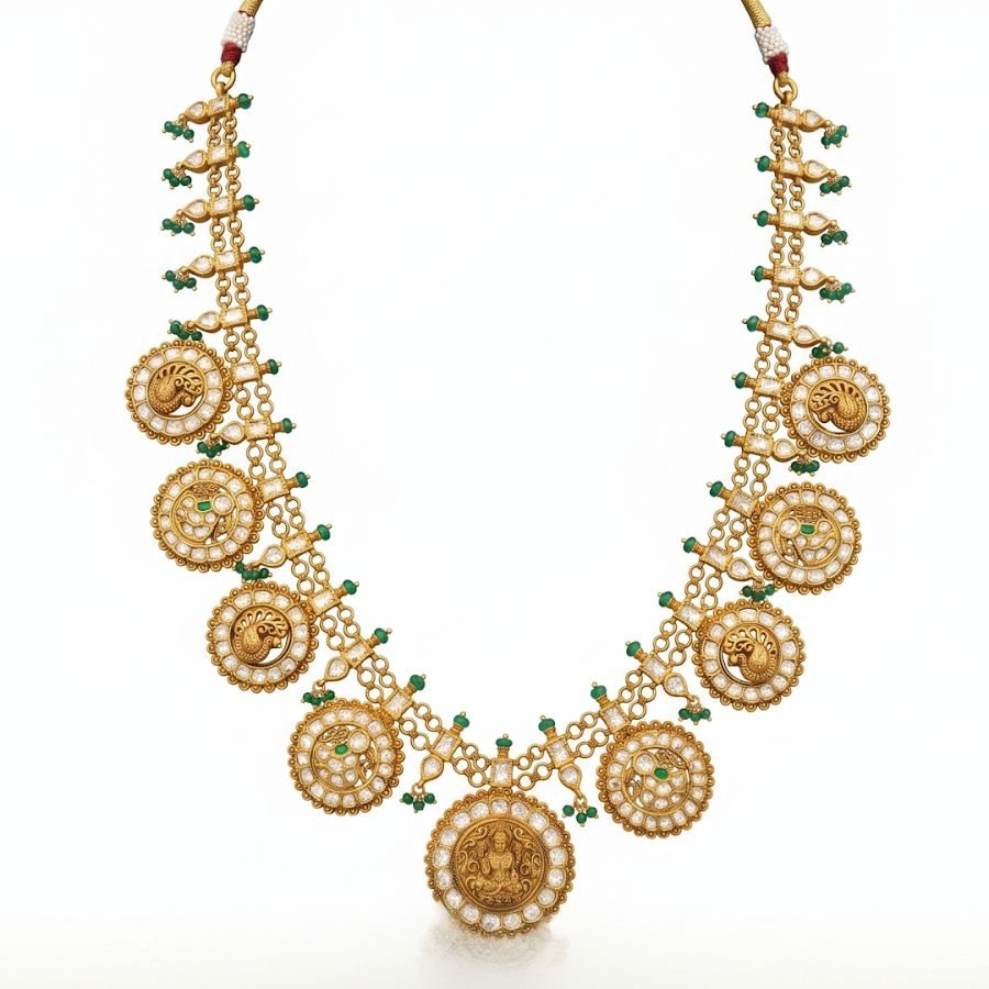 Trilokya Kundan Gold Haram