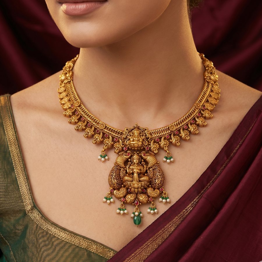 Shailaja Nakshi Gold Necklace