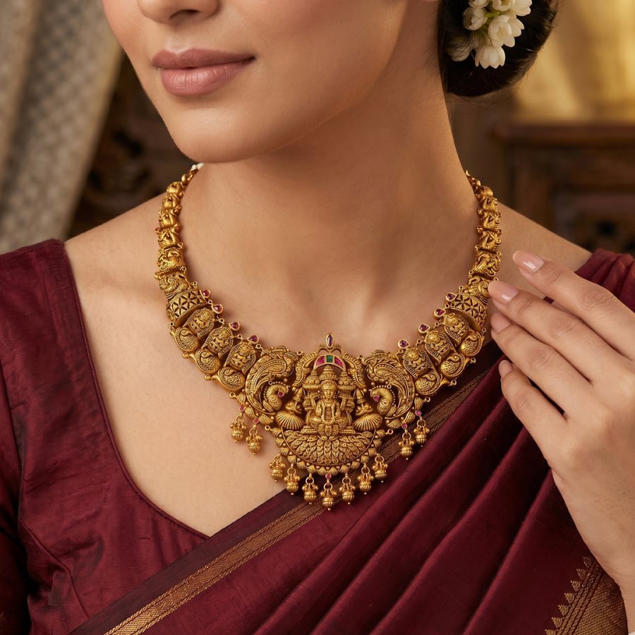 Sathvika Nakshi Gold Necklace