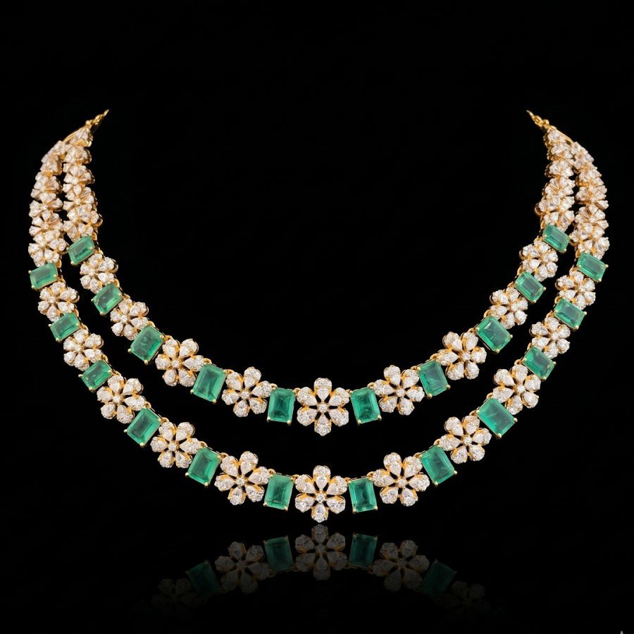 Bhargavi CZ Gold Necklace