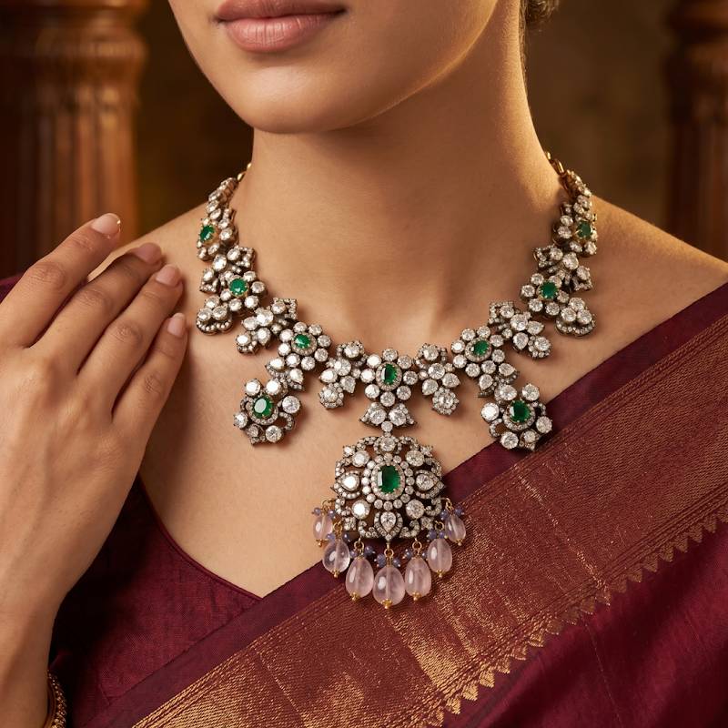 Vaishnavi Moissanite Gold Necklace