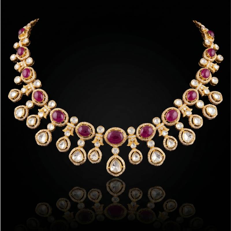 Yamini Moissanite Gold Necklace
